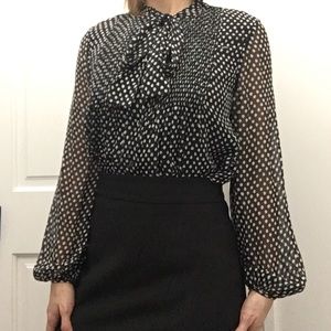 DVF Silk Bow Blouse